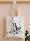 Winter Snowman Print Canvas Bag: The Perfect Tote for Shopping, Travel, and Holiday Parties