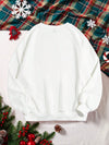 Christmas Deer Pattern Drop Shoulder Sweatshirt: Embrace the Festive Spirit in Style