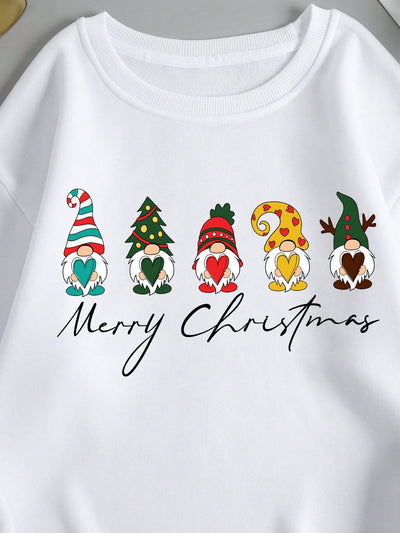 Cozy in Christmas: Thermal Lined Sweatshirt with Festive Prints