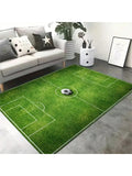 This sports-style printed area rug is designed to provide an anti-fatigue, anti-slip, and anti-dirty living space. Made with super soft material, it offers maximum comfort while protecting against slips and dirt. Upgrade your living space with this functional and stylish floor mat.