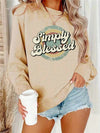 Cosy Comfort: Slogan Graphic Thermal Lined Sweatshirt