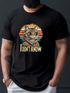 Comic-Inspired Sunglasses: Cat Pattern Men's Chic T-Shirt for a Stylish Summer Outdoor Look - A Perfect Gift for Men