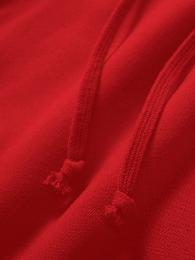 Cozy Christmas: Thermal-Lined Drawstring Hoodie with Kangaroo Pocket