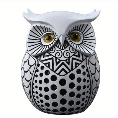 Whimsical Owl Sculpture: Modern Resin Statue for Home Decor and Festive Celebrations