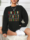 Festive Joy: Christmas Slogan Graphic Drop Shoulder Sweatshirt for a Cozy and Stylish Holiday Season