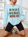 Festive Joy: Christmas Slogan Graphic Drop Shoulder Sweatshirt for a Cozy and Stylish Holiday Season