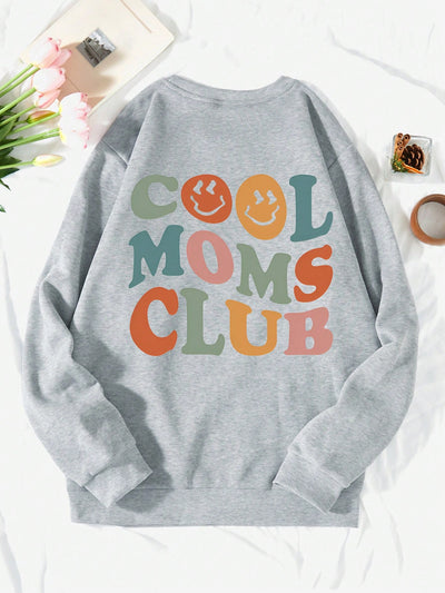 Slogan Expression Print Thermal-Lined Sweatshirt: Stay Cozy and Fashionable with this Trendy Winter Essential!