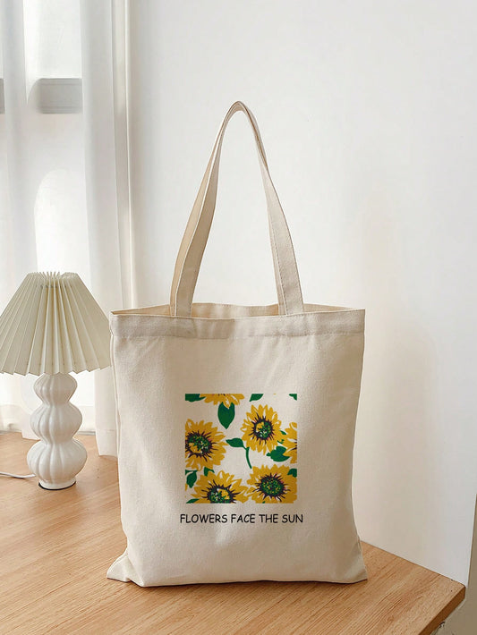 Elevate your style with our Stylish and Versatile Women's Tote Bag. Featuring a vibrant sunflower design and a motivational message, this bag is the perfect accessory for any occasion. Embrace fashion and function with this must-have tote.