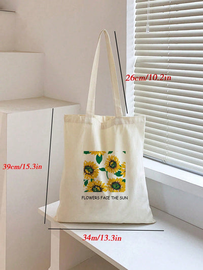 Stylish and Versatile Women's Tote Bag With Sunflower And Message: The Perfect Accessory for Any Occasion