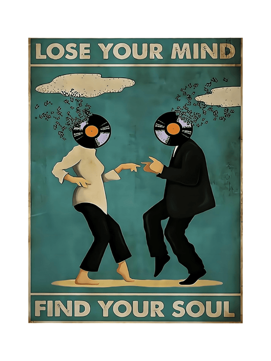 Vintage Classic Movie Pulp Fiction Poster: Lose Your Mind, Find Your Soul - Canvas Wall Art for Music and Dance Room Decoration
