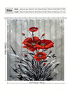 Red Peony Blossom Bathroom Elegance: Waterproof Shower Curtain for Modern Style and Mildew Resistance