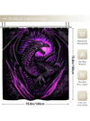 Dragon-themed Bathroom Makeover Set: Shower Curtain, Window Curtain, Floor Mat & Hooks