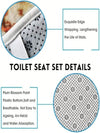 Complete Bathroom Makeover: Waterproof Shower Curtain Set with 12 Hooks, Toilet Seat, Bath Mats, Rugs, and Non-Slip Carpet