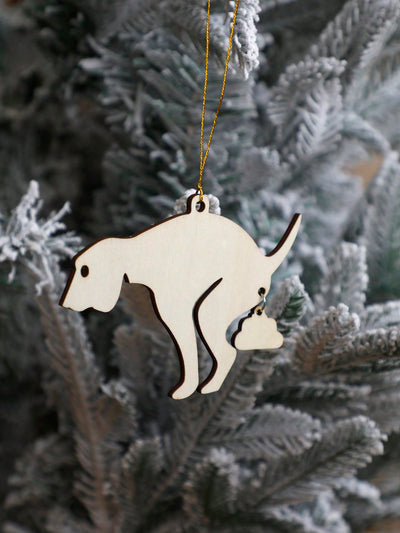 This Funny Dog Pooping Pooches Christmas Hanging Ornament makes for a hilarious addition to your holiday decor. Crafted with attention to detail, this ornament is sure to bring a smile to your face and the faces of your guests. Spread some holiday cheer with this fun and unique decoration.