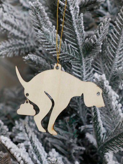 Funny Dog Pooping Pooches Christmas Hanging Ornament: A Hilarious Addition to Your Holiday Decor