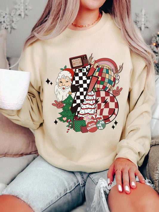 Stay warm and stylish this holiday season with our Cozy Christmas Print Thermal Lined Sweatshirt! This sweatshirt features a thermal lining that will keep you warm during the cold winter months, while the festive Christmas print adds a touch of holiday cheer to your wardrobe. Stay cozy and fashionable all winter long!