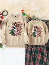 Cozy Christmas Print Thermal Lined Sweatshirt: Stay Warm and Stylish this Holiday Season!