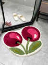 Charming Cherry Door Mat: Modern Polyester Rug for Indoor and Outdoor Use - Non-slip and Absorbent - Perfect for Every Household