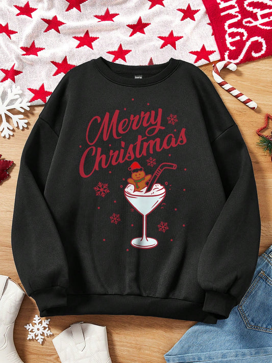 Introducing the Essence of Christmas: Festive Print Drop-Shoulder Sweatshirt, the perfect addition to your holiday wardrobe. Made with high-quality materials, this sweatshirt features a festive print and comfortable drop-shoulder design. Stay warm and stylish this holiday season. Order now!