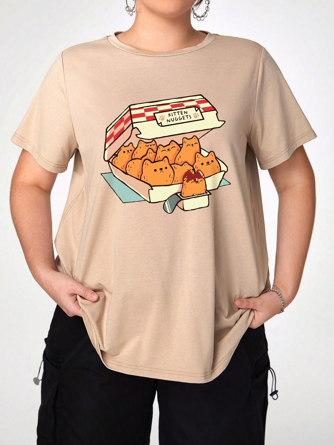 Introduce a touch of whimsy to your wardrobe with our Whimsical Wonderland Plus Cartoon Graphic Tee. Made from soft and comfortable fabric, this tee features a playful and colorful cartoon graphic that adds a touch of fun to any outfit. Perfect for casual wear or a day out with friends.