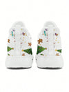 Cartoon Santa Claus Reindeer Printed Athletic Shoes: Perfect Fit for Women's Christmas Fun and Outdoor Activities