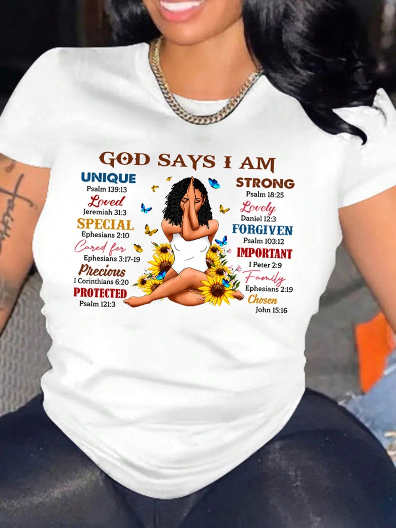 "Discover the strength and confidence of the Powerful Women Slogan Graphic Tee. Made from high-quality materials and featuring an empowering slogan graphic, this tee is perfect for every powerful woman. Show the world your strength and inspire others with this stylish and comfortable tee."