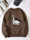 Men's Cartoon and Letter Graphic Thermal Lined Sweatshirt: Stay Cozy and Stylish All Winter!