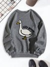 Men's Cartoon and Letter Graphic Thermal Lined Sweatshirt: Stay Cozy and Stylish All Winter!