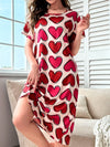 Stay warm and stylish with our Heart Print <a href="https://canaryhouze.com/collections/women-dresses" target="_blank" rel="noopener">Nightdress</a>, the perfect pajama for cozy nights. This nightdress features a heart print design, ensuring a comfortable and cute fit. Made with soft and luxurious material, it's the ideal choice for a good night's sleep.