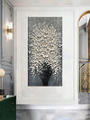 Heartfelt Elegance: Vertical Entrance Flower Decoration Painting - 50x100cm