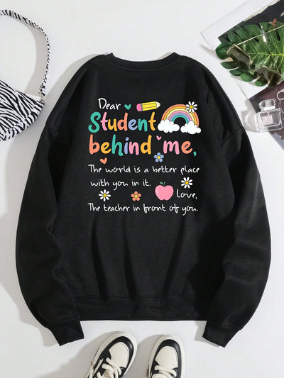 Experience ultimate comfort and style with our Colorful Comfort sweatshirt! Featuring a vibrant rainbow slogan graphic, this sweatshirt not only adds a pop of color to your wardrobe, but also offers thermal-lining for added warmth. Stay cozy and stylish all season long with our Colorful Comfort sweatshirt.