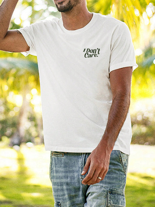 I don't Care Tshirt: Express Your Style and Personality with this Men's Fashion Staple