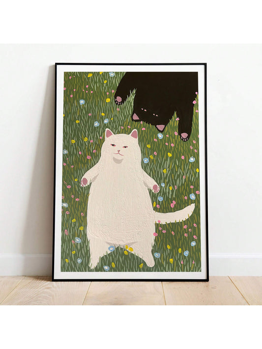 Add a charming touch to any room with our Oil Painting Style Black and White Cat Poster. Featuring a beautiful oil painting style, this poster is the ideal gift for any cat lover or art enthusiast. Perfect for <a href="https://canaryhouze.com/collections/printable-art" target="_blank" rel="noopener">home decor</a>, this poster adds a touch of elegance to any living space