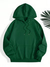 Cute and Cozy: Cactus Letter Graphic Drawstring Thermal Lined Hoodie