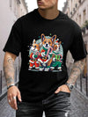 Cute Santa Corgi Men's Tee: Stylish and Casual Short Sleeve T-Shirt for Summer