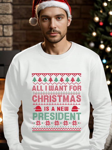 Festive Fun: Men's Christmas Print Sweatshirt