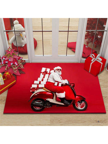 Festive Cheer: Non-slip Water Absorbent Christmas Themed Entrance Mat for Bathroom/Home