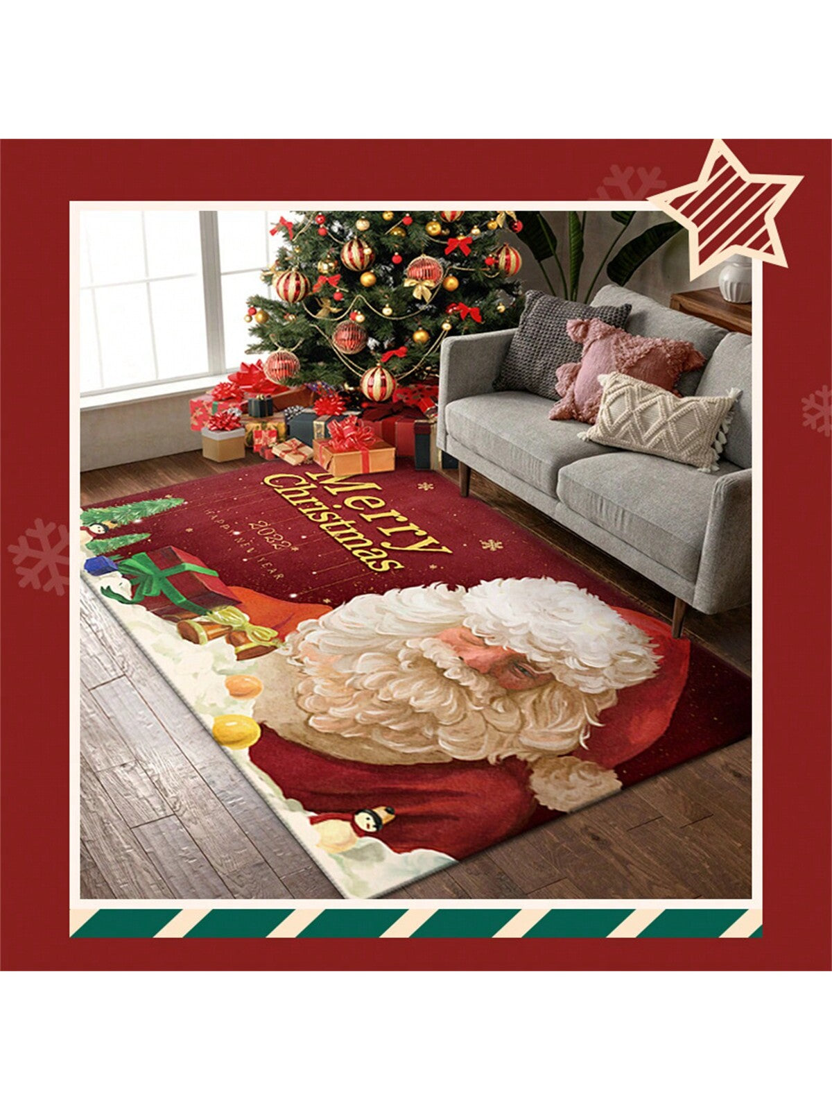 Welcome your guests with holiday cheer with our Cozy Christmas Greetings Door Mat. The festive design adds a touch of warmth to any entrance, while the durable material ensures long-lasting use. Make your home feel inviting this season with our door mat.