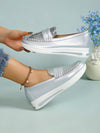 Metallic Chic: Women's Slip-Resistant One-Foot Pedal Flats