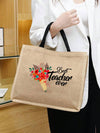 Chic & Stylish Fashion Letter Print Tote Bag - Lightweight & Foldable for Commute and Shopping