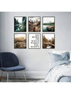 Nature's Serenity: 6-Piece Set of Frameless Canvas Landscape Art Posters for Home Decor