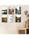 Nature's Serenity: 6-Piece Set of Frameless Canvas Landscape Art Posters for Home Decor