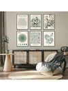 Contemporary Harmony: 6-Piece Modern Abstract Wall Art Set in Gray and Green - Perfect Gift for Bedroom Decor