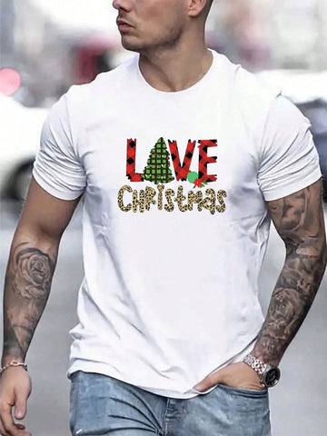 Festive Fun: Men's Christmas Print Tee for a Stylish Holiday Season
