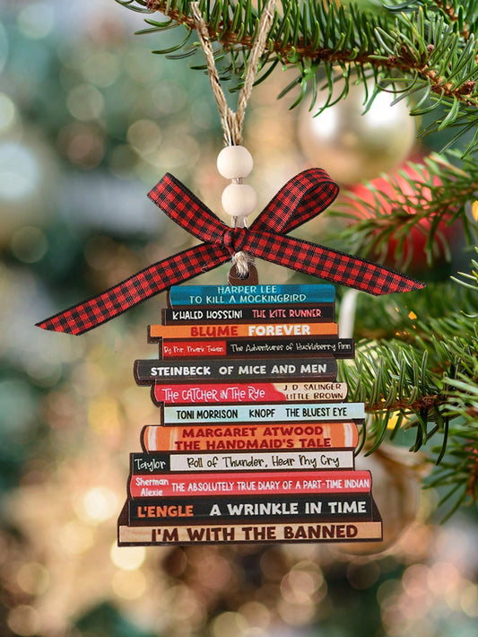 Add a touch of literary charm to your holiday decor with our Vintage Stacked Book Christmas Ornament. This festive ornament is perfect for book lovers, adding a nostalgic and unique touch to any Christmas tree. Crafted with attention to detail, this ornament makes for a thoughtful and timeless gift.