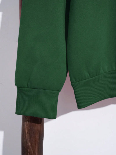 Cozy and Stylish: Women's Casual Green Sweatshirt for Effortless Fashion