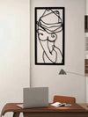 Modern Minimalist Metal Wall Art: Female Dressing Room Chic