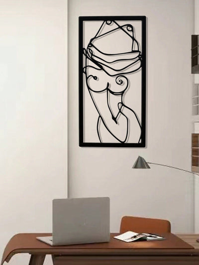 Modern Minimalist Metal Wall Art: Female Dressing Room Chic