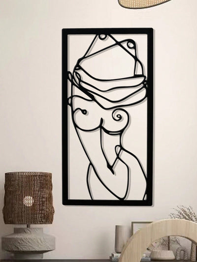 Modern Minimalist Metal Wall Art: Female Dressing Room Chic