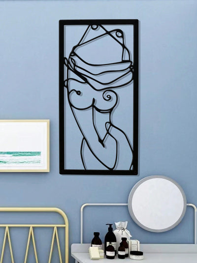 Modern Minimalist Metal Wall Art: Female Dressing Room Chic